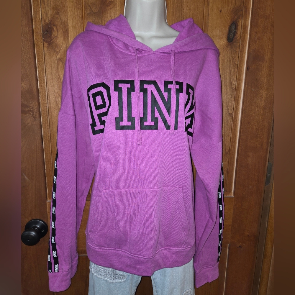 PINK Victoria's Secret Pink Hoodie with Black Accents